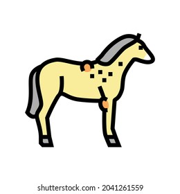 brucellosis horse color icon vector. brucellosis horse sign. isolated symbol illustration