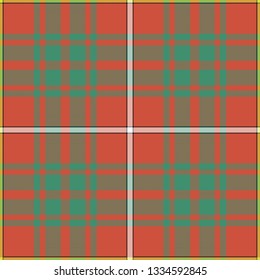 Bruce's ancient tartan. Element for the seamless construction of a pattern for a traditional Scottish tartan of Bruce's clan, seamless pattern for fabric, kilts, skirts, plaids