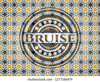 Bruise arabesque style badge. arabic decoration.