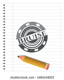 Bruise draw (pencil strokes). Vector Illustration. Detailed.