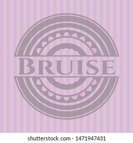 Bruise realistic pink emblem. Vector Illustration. Detailed.