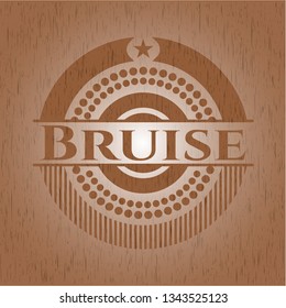 Bruise wooden emblem. Retro