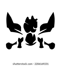 Icono de juego negro abstracto Bruiser 
