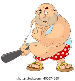 Bruiser, a bully, a felon with a baseball bat.