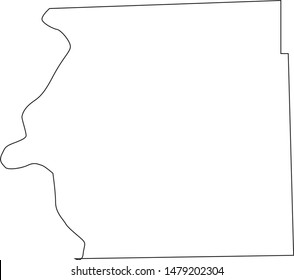Brule County map in the state of south dakota