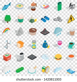 Brumal icons set. Isometric style of 36 brumal vector icons for web for any design