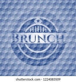 Brunch blue hexagon emblem.