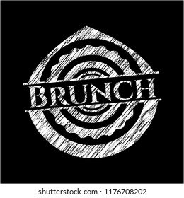 Brunch chalk emblem written on a blackboard