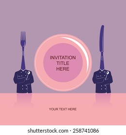Brunch / Dinner invitation - Illustration