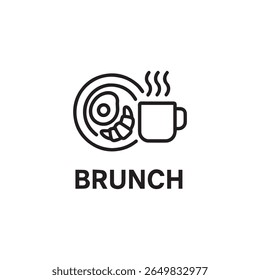 Ilustración de diseño de Vector de icono de brunch
