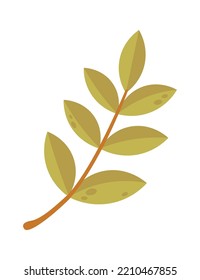 Brunch with leaves icon. Vector illustration