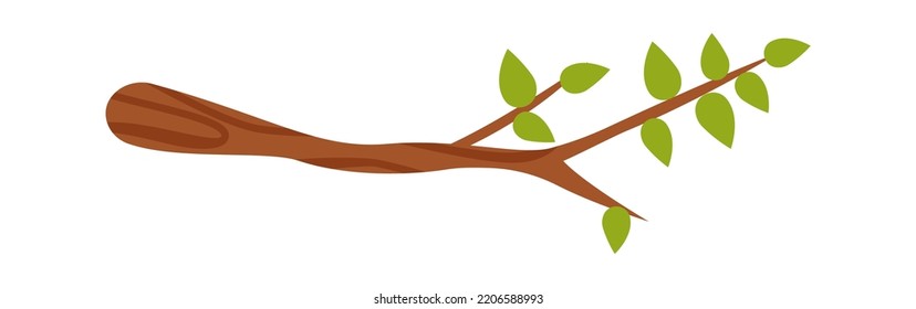 Brunch with leaves. Vector illustration