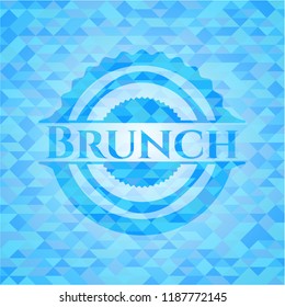 Brunch light blue mosaic emblem