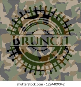 Brunch on camouflaged pattern