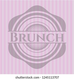 Brunch realistic pink emblem