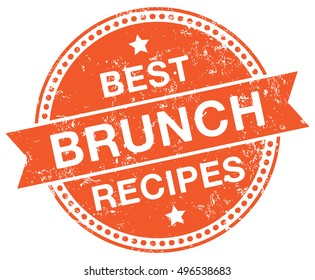 Brunch Recipes Stamp Stock Vector (Royalty Free) 496538683 | Shutterstock