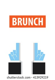 BRUNCH typography vector illustration