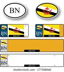 brunei auto set against white background, abstract vector art illustration, image contains transparency