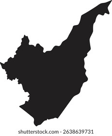 Brunei black map silhouette vector style with white background