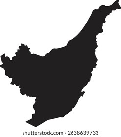 Brunei black map silhouette vector style with white background