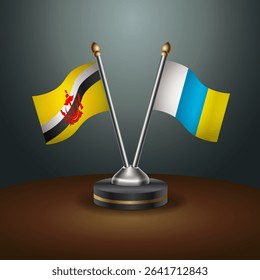 Brunei and Canary Islands table flags relation with gradient backgrund