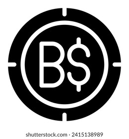 brunei coins icon vector graphic illustration for web, UI and App mobile design isolated on white background