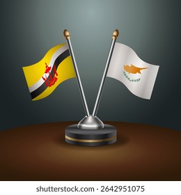 Tabela Brunei e Chipre sinaliza relação com plano de fundo gradiente
