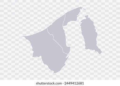 Brunei Darussalam Map Cloud Color on White Background quality files Png