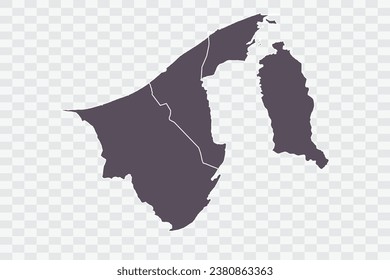 Brunei Darussalam Map Graphite Color on White Background quality files Png