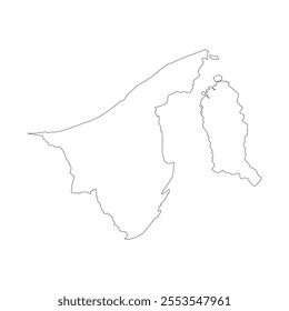 Brunei Darussalam map icon illustration design