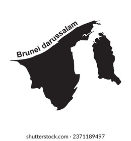 Brunei Darussalam map icon vector illustration symbol design