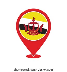 Brunei Darussalam Map pointer icon design vector