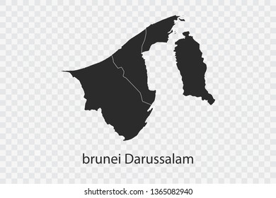 brunei Darussalam map vector, isolated on transparent background