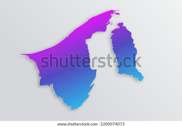 Brunei Darussalam Map World Map International Stock Vector (Royalty ...