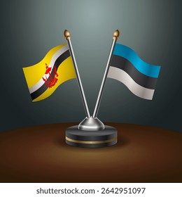 Tabela Brunei e Estônia sinaliza relação com plano de fundo gradiente