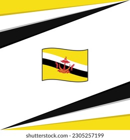 Brunei Flag Abstract Background Design Template. Brunei Independence Day Banner Social Media Post. Brunei Flag