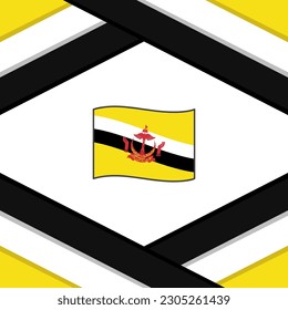 Brunei Flag Abstract Background Design Template. Brunei Independence Day Banner Social Media Post. Brunei Illustration