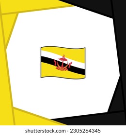 Brunei Flag Abstract Background Design Template. Brunei Independence Day Banner Social Media Post. Brunei Independence Day