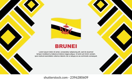 Brunei Flag Abstract Background Design Template. Brunei Independence Day Banner Wallpaper Vector Illustration. Brunei
