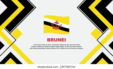 Brunei Flag Abstrakte Hintergrunddesign-Vorlage. Brunei Independence Day Banner-Vektorgrafik. Brunei-Banner
