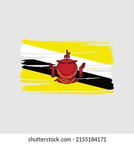 Pincel de bandera de Brunéi. Bandera nacional