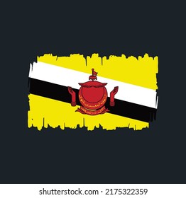 Brunei Flag Brush. National Flag