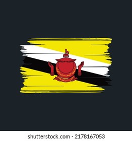 Pincel de bandera de Brunéi. Bandera nacional