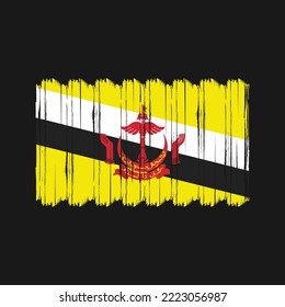 Pincel de bandera de Brunéi. Bandera nacional