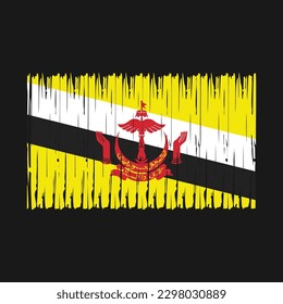 Brunei Flag Brush Vector Illustration