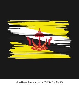 Brunei Flag Brush Vector Illustration