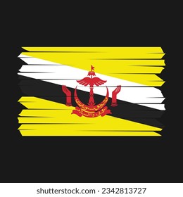 Brunei Flag Brush Vector Illustration