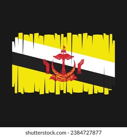 Brunei Flag Brush Vector Illustration