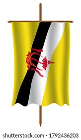 Brunei flag image vector. 