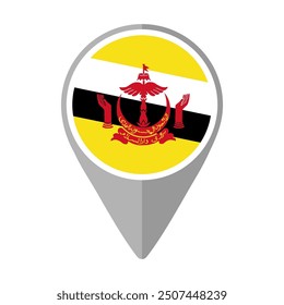 Bandera de Brunéi en Locación Pin